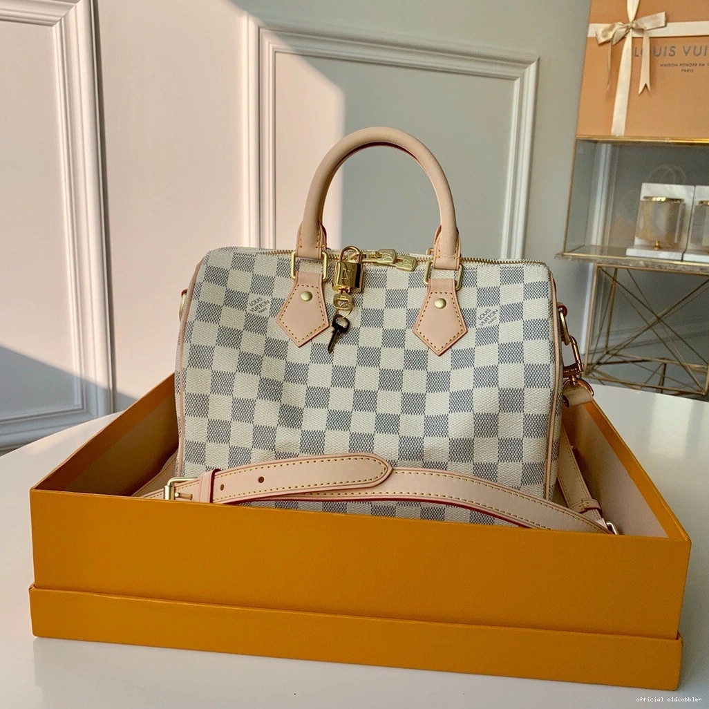 Official oldcobbler 25 Vuitton Louis BANDOULIERE SPEEDY 0816